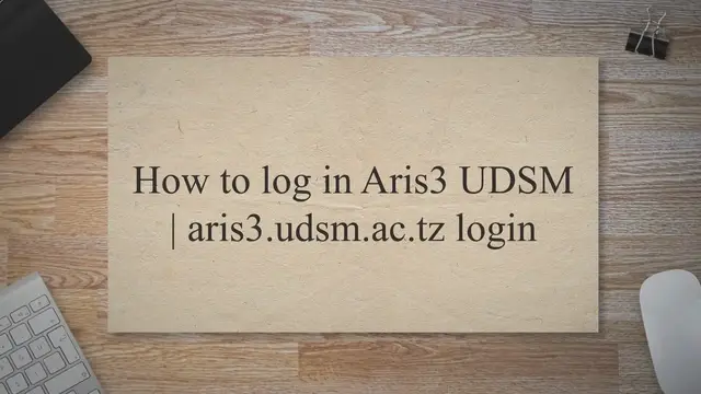 'Video thumbnail for How to log in Aris3 UDSM | aris3.udsm.ac.tz login'