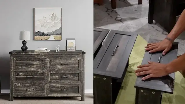 'Video thumbnail for Rustic Farmhouse Bedroom Dresser Review'