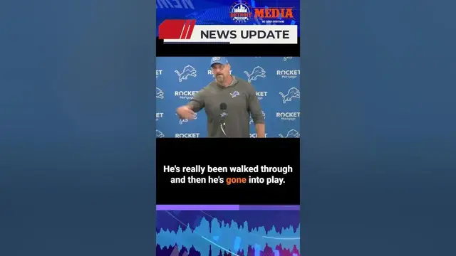'Video thumbnail for Dan Campbell gives update on D’Andre Swift’s availability for Week 8'