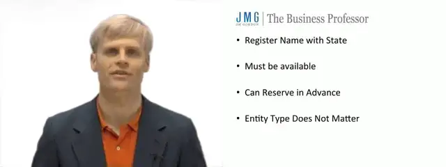 'Video thumbnail for Registering Your Business Name'