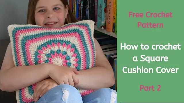 'Video thumbnail for How to crochet a square pillow Cover | FREE CAL Part 2'
