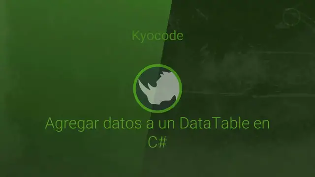 'Video thumbnail for Agregar datos a un DataTable en C#'