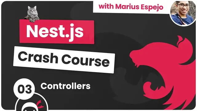 'Video thumbnail for Nest.js Crash Course #3 - Controllers'