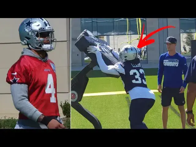 'Video thumbnail for #Cowboys Damone Clark is officially at practice & Dak Prescott seeking to return soon...'