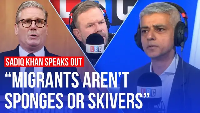 'Video thumbnail for Sadiq Khan's message to Starmer after 'island of strangers' comment | LBC'