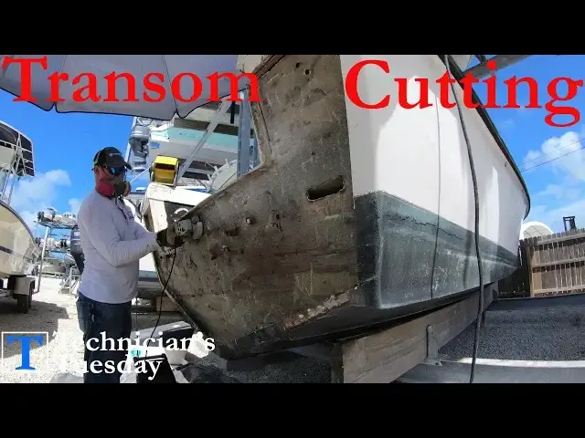 'Video thumbnail for Transom Replacement - Cutting Out The Rotten Wood Part 3'