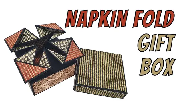 'Video thumbnail for Napkin Fold Gift Box'