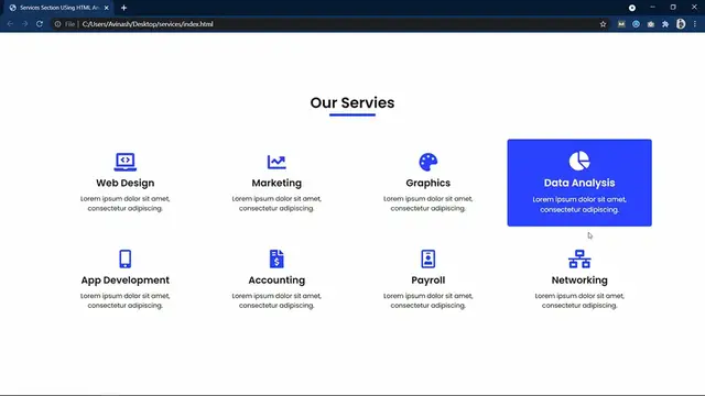 'Video thumbnail for How To Make Responsive Services Section on Website Using HTML and CSS'