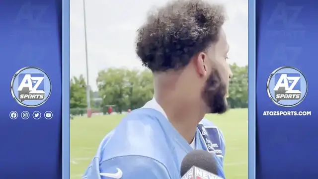 'Video thumbnail for Titans rookie WR Elic Ayomanor: Full Media Availability'