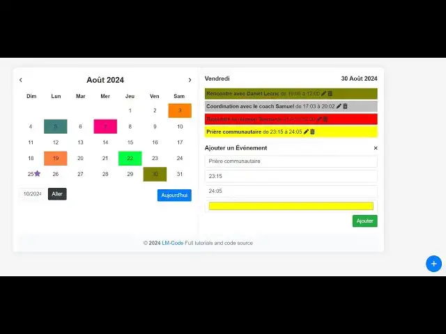 'Video thumbnail for Comment créer un agenda avec #html, #css, #bootstrap et #javascript'