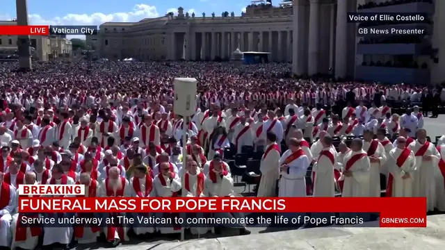 'Video thumbnail for WATCH: Ellie Costello reflects on 'beautiful' and 'poignant' funeral service for Pope Francis'