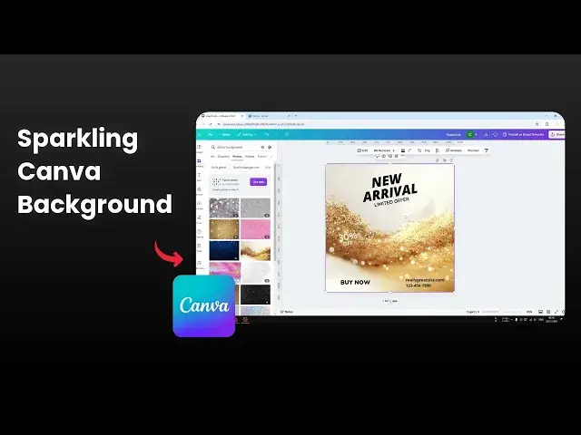 'Video thumbnail for How to Add Glitter Background in Canva'