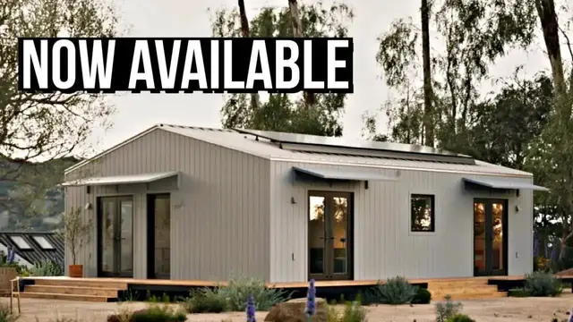 'Video thumbnail for This New 800 Sq Ft PREFAB HOME Brings a Larger Option to California!'