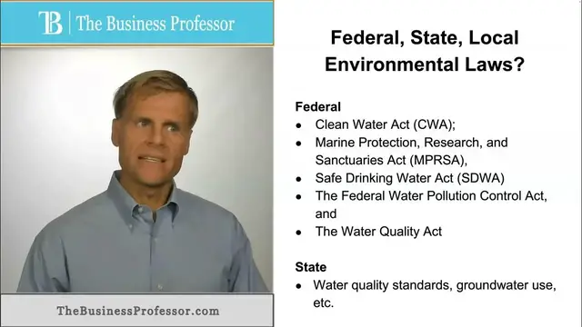 'Video thumbnail for Federal, State, and Local Environmental Laws'