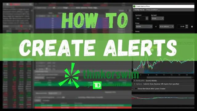 'Video thumbnail for How to Create Alerts | ThinkorSwim | Basic alerts and study alerts'