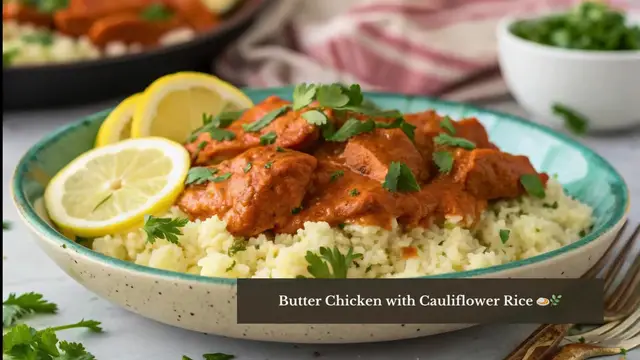 'Video thumbnail for Creamy Butter Chicken with Cauliflower Rice | Easy Keto Dinner Idea!'