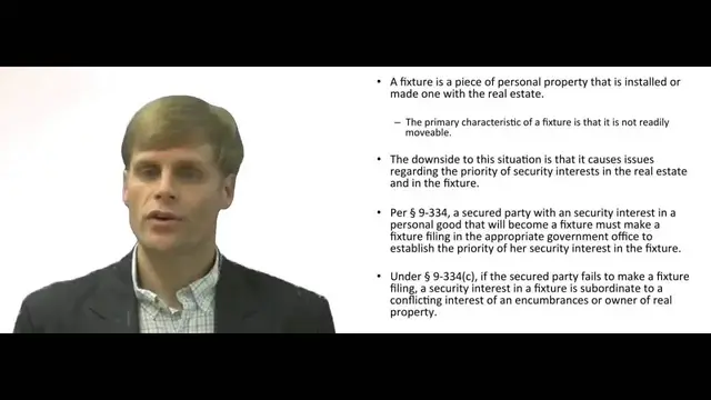 'Video thumbnail for Priority of Security Interests in Fixtures'