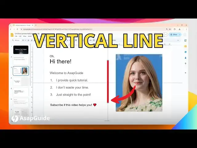 'Video thumbnail for How to Add a Vertical Line at the Center of Google Slides'