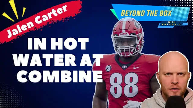 'Video thumbnail for Jalen Carter could fall to the Lions because hot water at NFL Combine'
