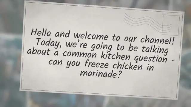 'Video thumbnail for Can You Freeze Chicken in Marinade? Expert Tips & Tricks'