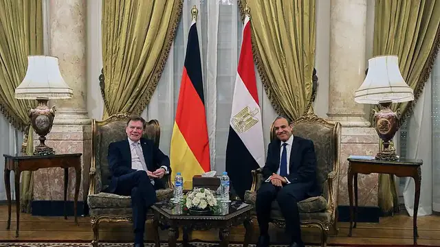 'Video thumbnail for Egypt and Germany FMs call for "de-escalation" in Iran-Israel crisis'