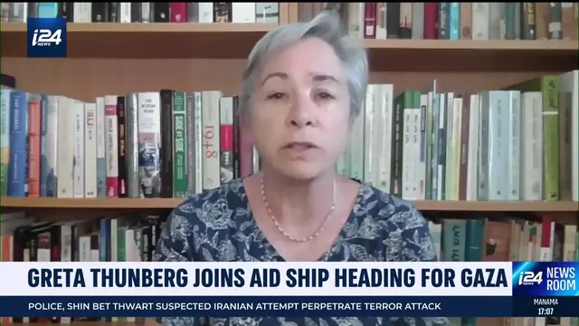 'Video thumbnail for Greta Thunberg joins aid ship heading for Gaza'