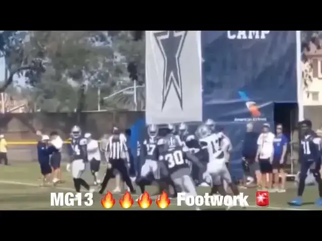 'Video thumbnail for lawnation sports: michael gallup's elite footwork | dallas cowboys training camp'