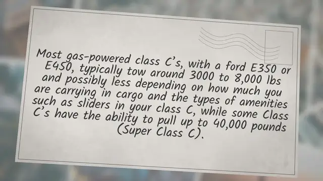 'Video thumbnail for How Much Can You Tow With A Class C Motorhome? ANSWERED!'
