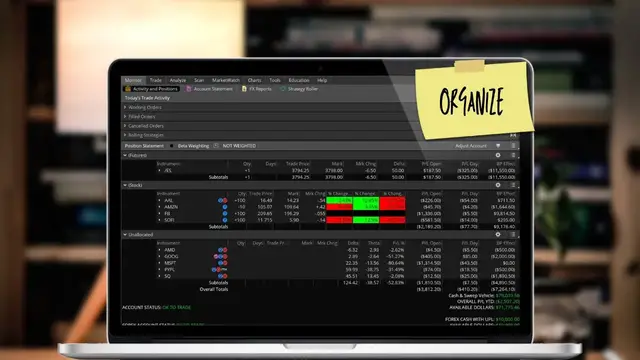 'Video thumbnail for Better Organize your Activity & Positions Tab on ThinkorSwim'