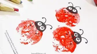 'Video thumbnail for Bugs and Nature Stamping Easy Preschool Art Activity for kids Using Apples | Box of ideas'