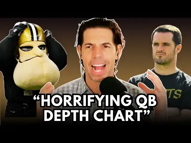 'Video thumbnail for "Horrifying:" Derek Carr's Retirement Means the Saints QB Depth Chart Is a Disaster | D.A. Analyzes'
