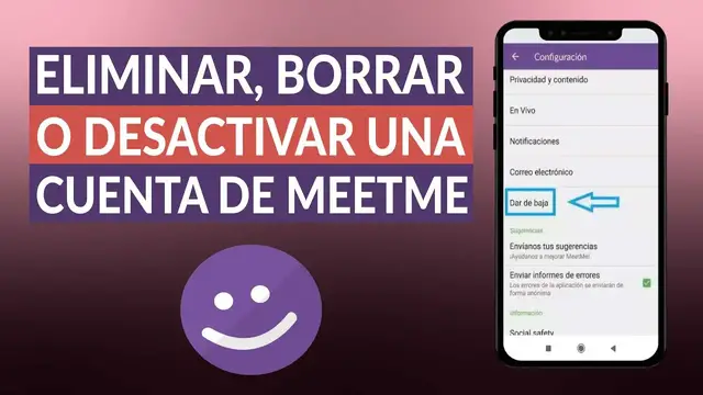 'Video thumbnail for Cómo eliminar, borrar o desactivar una cuenta de MEETME - Aquí la respuesta'