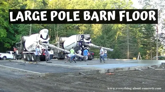 'Video thumbnail for How To Pour A Concrete Floor For A Large Pole Barn | Sloped To Floor Drains'
