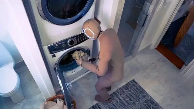 'Video thumbnail for How Humanoid Robot Neo is Learning to do Laundry (and More)'