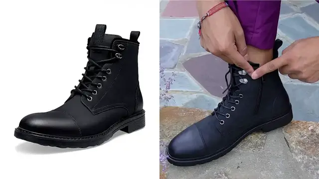 'Video thumbnail for Vostey Mens Motorcycle Chukka Boots Review'