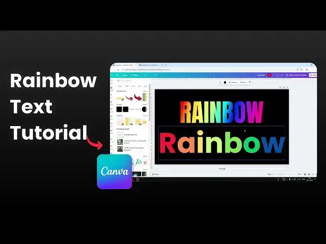 'Video thumbnail for How to Create Rainbow Text in Canva'