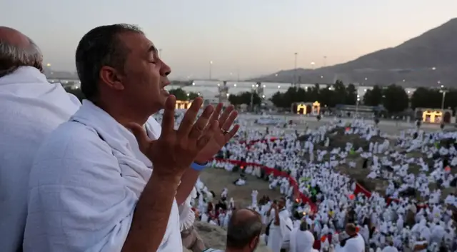 'Video thumbnail for Muslim pilgrims gather at Mount Arafat for the most sacred day of the Hajj pilgrimage'