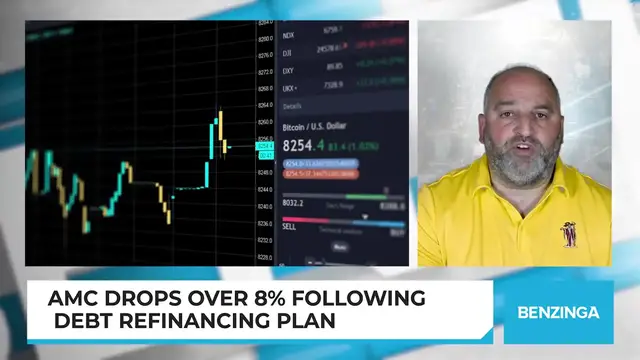 'Video thumbnail for AMC Drops Over 8% Following Debt Refinancing Plan'
