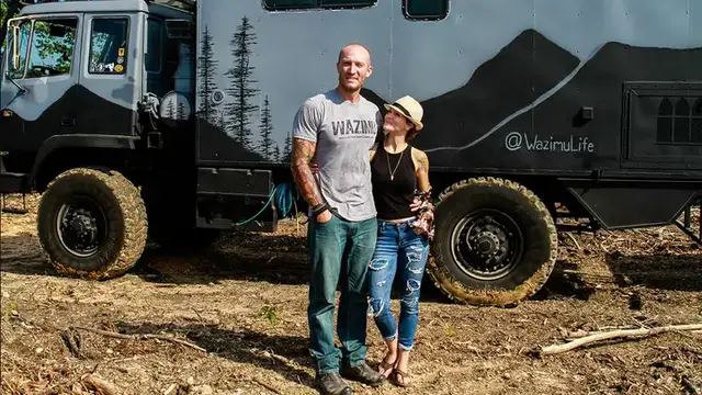 'Video thumbnail for Couple Transform Military Truck Into Dream Mobile Home'