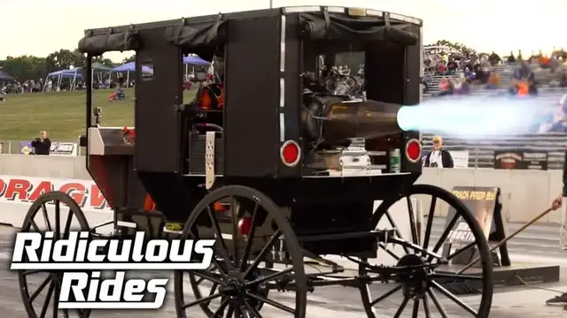 'Video thumbnail for World’s First Jet-Powered Amish Buggy'