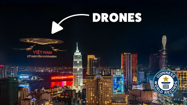 'Video thumbnail for World Record Light Show By Drones in Vietnam'