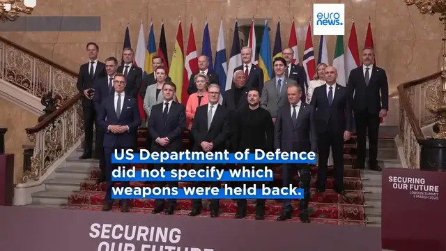 'Video thumbnail for US to halt shipments of some weapons already pledged to Ukraine, White House says'