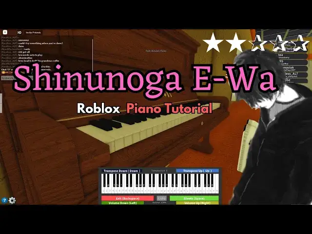 'Video thumbnail for Shinunoga E-Wa (EASY Roblox/Virtual Piano Tutorial) | SHEETS IN DESCRIPTION!'