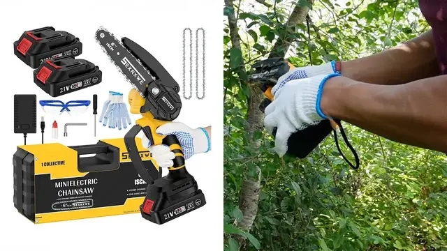 'Video thumbnail for Cordless Mini Chainsaw Review'