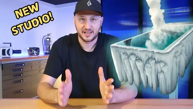 'Video thumbnail for NEW STUDIO! Dry Ice In My Frozen Pool. CRAZY!'