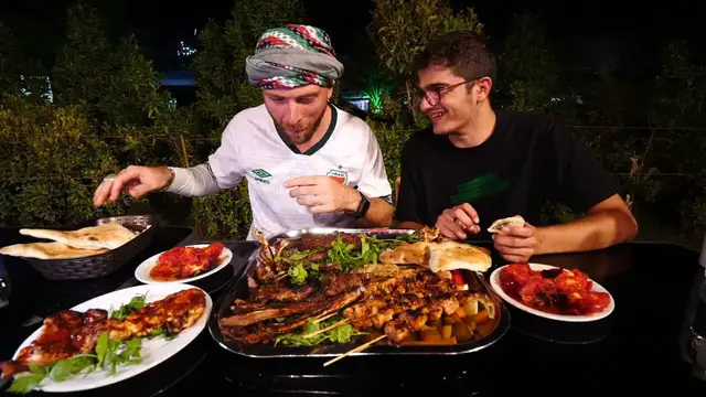 'Video thumbnail for Midnight Kebab Mountain!! Late Night Food in Baghdad Iraq!!'