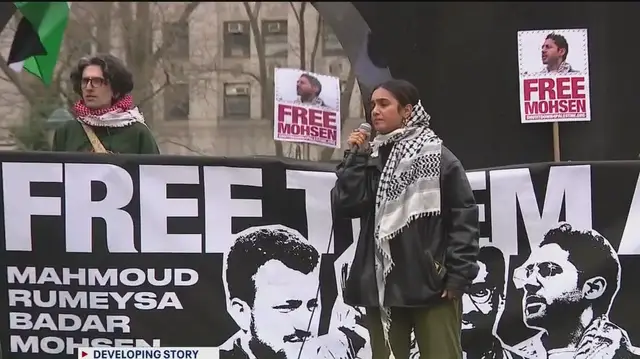 'Video thumbnail for Columbia protest organizer held by ICE'