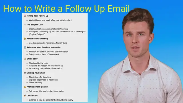 'Video thumbnail for How to Write a Follow up Email'