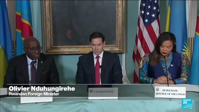 'Video thumbnail for Rwanda, DR Congo sign peace deal in Washington'