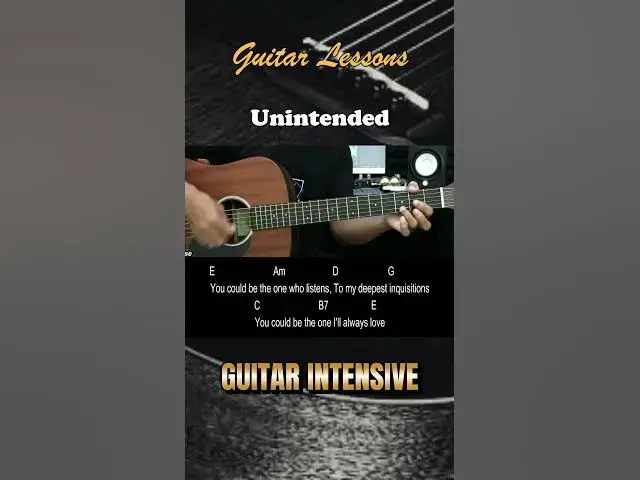 'Video thumbnail for Unintended - Muse | EASY Guitar Tutorial - Chords / Lyrics - Guitar Lessons'